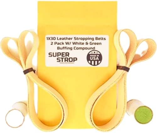 2 Csomag Bőr Hónolás Polírozás Öv, Fehér & Zöld Csiszolás Vegyületek