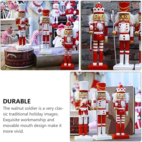 Karácsonyi Diótörő Katona Bábok Dekoráció: 25cm Piros Állandó Diótörő fabábut Baba Karácsonyi Játék Ajándékok Ünnep az Új