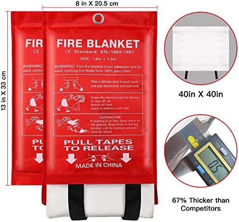 Vészüzemi Tűzoltó Takaró, Otthon, Konyha - 4 Csomag 3.3 ft Tűzoltó Készülékek a Ház Kész, Tűz Takaró Sürgősségi Haza Hős