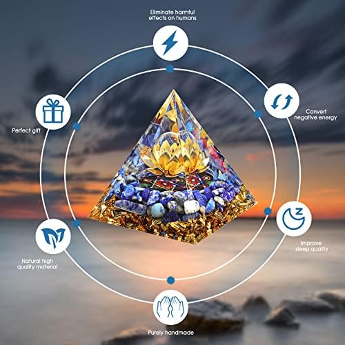 Orgon Piramis,Kristály Csakra Pozitív Energia Generátor,Orgonite Piramisok E-Energia Védelem, valamint a Gyógyító Meditáció,Gazdagság,Siker,Jóga,Reiki