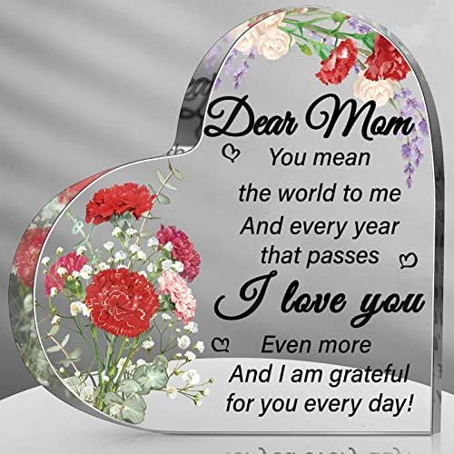 Kedves Anya Ajándék anyósom Ajándék Bónusz Anya Ajándék Akril Szív Anyák Emléktábla Ajándékok Hálás Születésnapi Ajándékok Anya Akril Legjobb