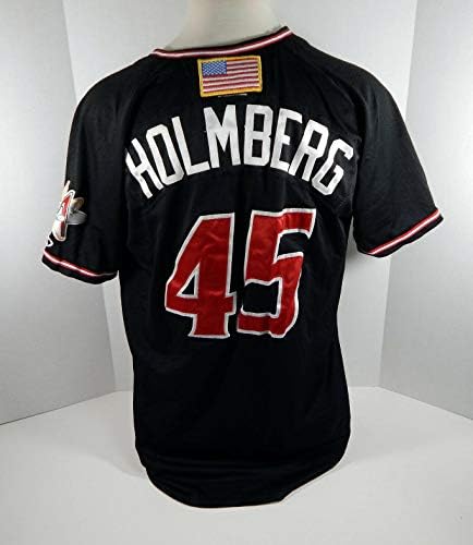 2018 Albuquerque Izotópok David holmberg volt 45 Játék Használt Fekete Jersey - Játék Használt MLB Mezek