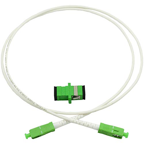 FiberShack - Fehér SC/APC Száloptikai Kábel Internet 30ft - 10M SCAPC Simplex Egyetlen Mód Kábel & Csatlakozó - Csere Optikai Patch