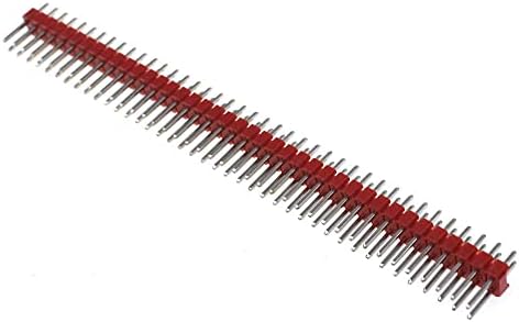 10DB Kétágyas Sor 2×40Pin Törékeny Pin Fejléc 2.54 mm-es Férfi Egyenesen Pin Fejléc Csatlakozó (Piros)