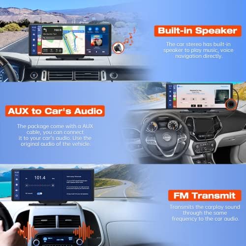 Vezeték nélküli Apple Carplay Vevő Autó Hifi, Hordozható Carplay Képernyő GPS Navigációs az Autók, 9.26 Hüvelykes érintőképernyő Car