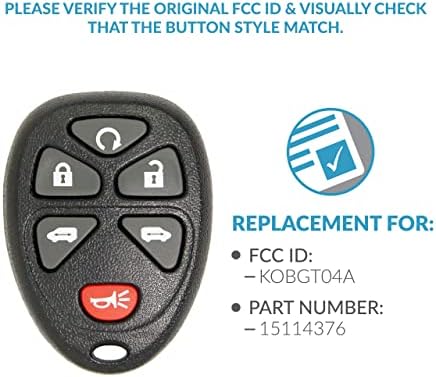 Keyless2Go Csere Távoli Kulcsnélküli Bejegyzés Autós kulcstartó GM Járművek KOBGT04A 15114376-2 Csomag