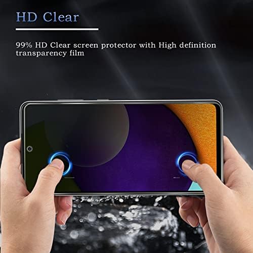 [2+2 Csomag] 2Pack Adatvédelmi képernyővédő fólia Samsung Galaxy A52 5G +2Pack Kamera Lencséjét Védő, Adatvédelmi Edzett Üveg Film [9H