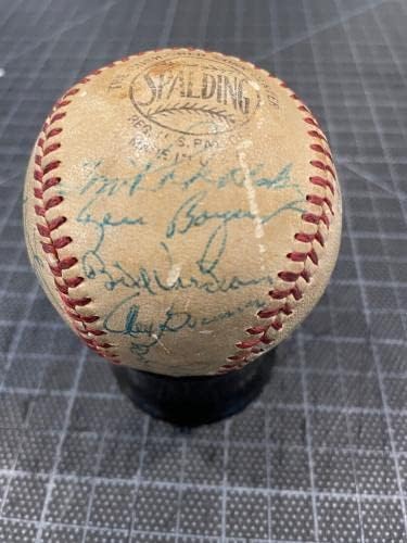 1955-Ben A St. Louis Cardinals Csapat Aláírt Baseball Stan Musial Ken Boyer Újonc 22 Társasággal - Dedikált Baseball