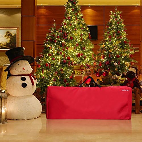 NICEXMAS Ünnep a Karácsony Fa Tároló Táska Mesterséges karácsonyfa Nagy 53 X 15 X 21.2 inch (Piros)