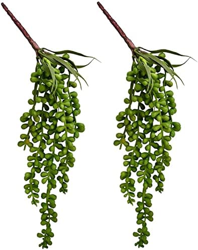 HUIANER Mesterséges Szukkulens Növények, 13.4 Hamis Lóg Gyöngysor Szimuláció Zöld Növények Karácsonyra Fal Haza Konyha Office Garden Esküvői