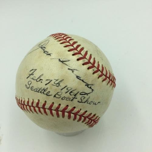 1961-ben Ted Williams & Bokszoló Jack Sharkey Aláírt Baseball SZÖVETSÉG COA - Dedikált Baseball