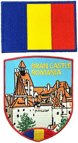 Egy-EGY Bran Kastély Taktikai Pajzs Javítás+Románia Nemzeti Zászló Morál Hímzéssel, Tapasz, Tapaszt az Accessorize A Kabátot, Táskát, Ruhát,