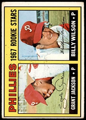 1967 Topps 402 INC Phillies Újoncok Grant Jackson/Billy Wilson Philadelphia Phillies (Baseball Kártya) (Az Alsó Vonal alatt Wilson Statisztika