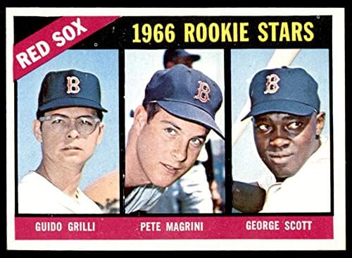 Baseball, MLB 1966 Topps 558 Guido Grilli/Pete Magrini/George Scott Red Sox Újoncok RC Red Sox