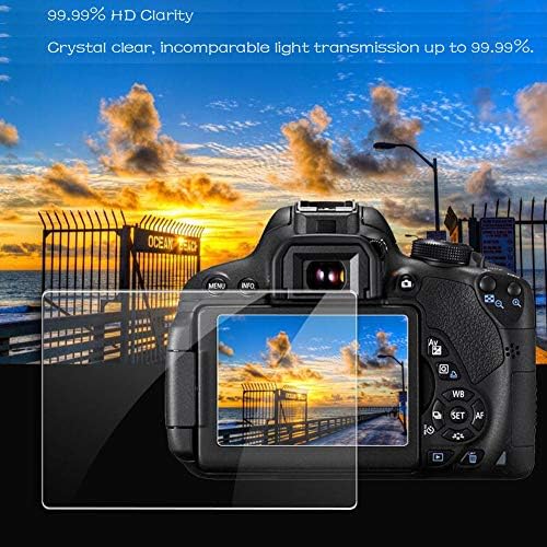 PCTC Képernyő védő eos 90D 80D 70D,3 darab, 9-es Keménységű Üveg LCD kijelző Védő fólia Canon EOS 90D 80D 77D 70D 7D Mark