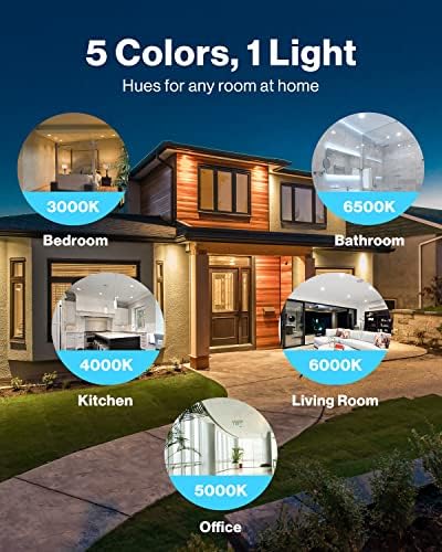 Sunco LED Süllyesztett Világítás 4 Hüvelykes, 24 Csomag Választható 3000K/4000K/5000K/6000K/6500K 50,000 Óra Élettartam, Szabályozható