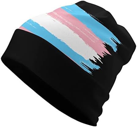 Transznemű Zászló Alkalmi Téli Sapka, Kötött Sapka, Meleg Pulóver Divatos Kalapok a Férfiak Nők