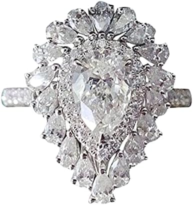 2023 Új, Különleges Ékszerek, Gyűrű, Eljegyzési Gyűrű Az Esküvő Nők Menyasszony Barátnője Gyűrűk Tele Zenekar (C, 17,3 mm)
