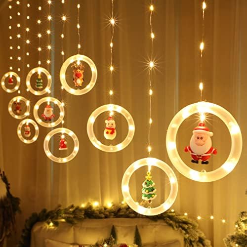 VINTOP Karácsonyi String Fények, 120 LED 10db Santa Tündér Fények, Vízálló Réz Csillogás, Fény, USB Powered Karácsonyi Lógó Díszek,