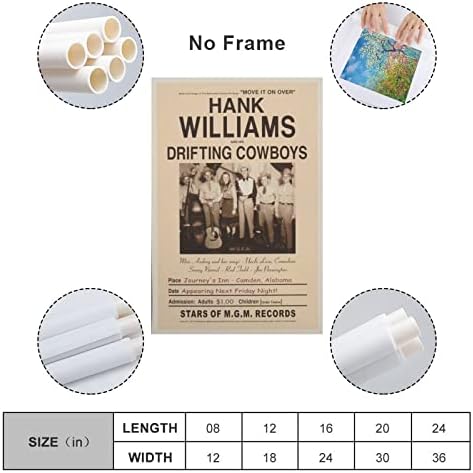 Évjárat Művészet Plakát Hank Williams, A Vándor Utazás Végén, Camden, Alabama, 1947 Vászon Festmény, Poszterek, Nyomatok, Wall Art