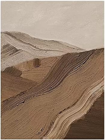 JFNISS - ban Kézzel Festett Fal Art - Absztrakt Művészet olajfestmény sivatagi út olajfestmény textúra Olaj Festmények,