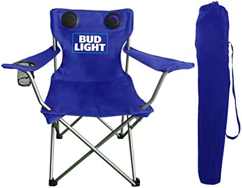 Budweiser Bud Light Összehajtható Hátsó Széken, Bluetooth Hangszóró, Strand/Hátsó/Piknik/Kemping Szék, pohár tartó, valamint hordtáska