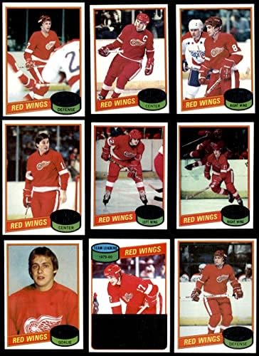 1980-81 Topps Detroit Red Wings Csapatát Meghatározott Detroit Red Wings (Set) NM Vörös Szárnyak