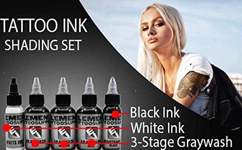 Elem Tetoválás Ellátási Fekete Szürke Tetováló Festékek Egyszerűen Szürke Pigmentek 2oz Üvegek