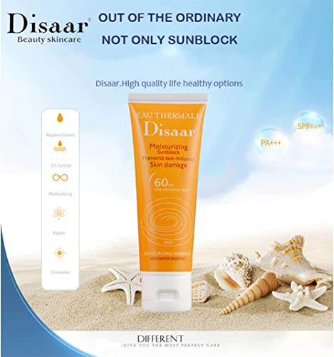 DISAAR SPF 60+ Nedvesítő Naptej, Napvédő Krém A Száraz, Érzékeny Bőr 80ml