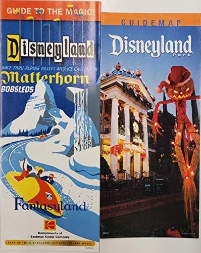 Disneyland Park Készlet 8 Térkép Idegenvezetők, Mely elvarázsolt Kastély Matterhorn Hercegnők Mickey Bolondos Karácsony, Halloween