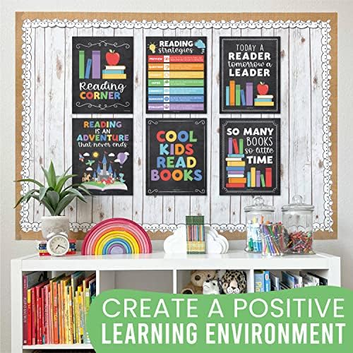 6 Színes Olvasás Plakátok Tanterem Könyvtár Dekoráció Iskola - Olvasás Plakátok Általános Iskolában, Az Olvasás Hirdetőtábla