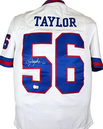 Lawrence Taylor Dedikált Óriások, Fehér Nike Vapor Limited Jersey - BAW Holo - Dedikált NFL Mezeket