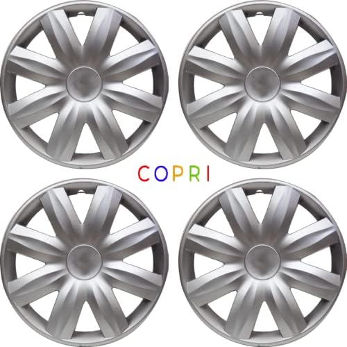Copri Készlet 4 Kerék Fedezze 14 Coll Ezüst Dísztárcsa Snap-On Illik Opel/Vauxhall