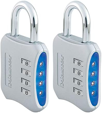 Master Lock Törölhető Kombinált Szekrény Zár, Zár, az Edzőterem, valamint az Iskolai Szekrények, Kék, 2 Csomag, 653BLUE