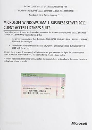 Az IBM 4849KDF a Windows Small Business Server 2011 (CD-ROM)