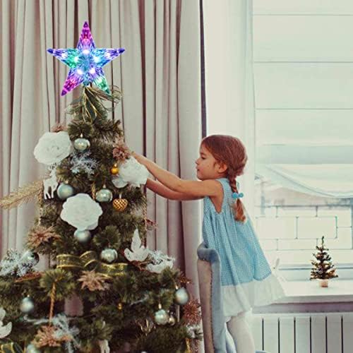 Három-fa Karácsonyi Csillag csúcsdíszt Fények 9.5 hüvelyk Sokoldalú Távirányító Treetop Karácsonyi Dekoráció Fény Betlehemi Csillag