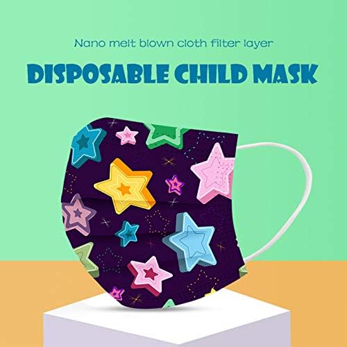 50 Db Gyerekek Eldobható Face_Masks, Aranyos Nyomtatott Maszkot a Gyerekeket Iskolába, 3-Rétegű Védő Színes Fiúk, Lányok Face_Masks
