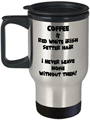 Vörös-Fehér Ír Szetter Utazási Bögre - Vicces, Aranyos Tea Csésze Kávé - Tökéletes Utazáshoz, Valamint Ajándékok