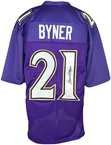 Komolyan Byner dedikált, aláírt mez NFL Baltimore Ravens PSA ITP-COA
