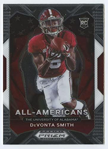 2021 Panini Prizm Tervezet Csákány 186 DeVonta Smith Alabama Crimson Tide az Összes Amerikai (Újonc Év Kártya) NFL Labdarúgó-Kártya NM-MT