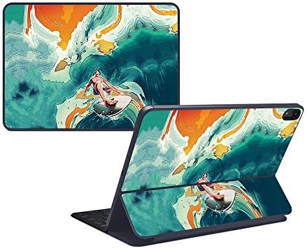 MightySkins Bőr Kompatibilis Apple iPad Smart Keyboard Pro 11 (2018) - Sav Surf - Védő, Tartós, Egyedi Vinyl Matrica wrap Borító -