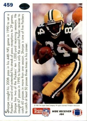 Sterling Sharpe Írta Alá 1991 Felső Szint Kártya 459 Green Bay Packers - Aláíratlan Labdarúgó Kártyák