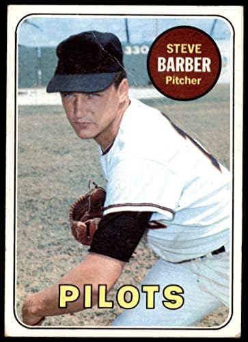 1969 Topps 233 xMUD Steve Borbély Seattle-Pilóták (Baseball Kártya) (Nincs Sár az Arcán) GD+ Pilóták