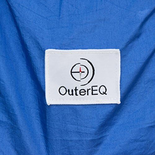 OuterEQ Hordozható Ejtőernyős Kemping Függőágyak Könnyű Nylon Szövet Utazási Függőágy (Világos Kék/Kék, 295cm x 198cm/Dupla)