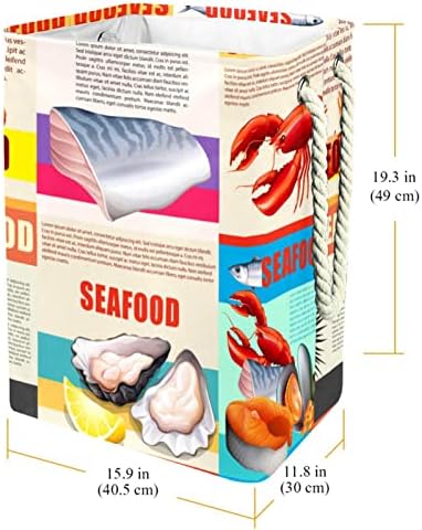 Infographic Szöveg tenger Gyümölcsei Nagy Szennyesben Vízálló, Összehajtható Szennyestartót Kosara, Ruházat, Játék Szervező, lakberendezés