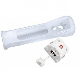 Bestsupply 2x Fehér Motion Plus Adapter-Szenzor + Szilikon Hüvely/borító/bőr/az esetben a Nintendo Wii Remote Kontroller