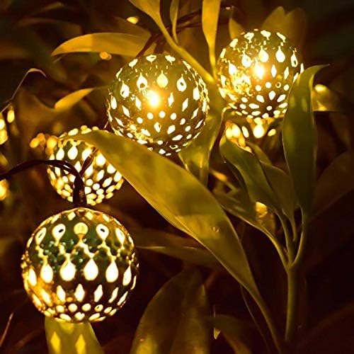 Betus 10Ft 20 LED-es Marokkói Gömb LED Tündér String Világítás - elemes Fél Lóg Vízálló Világítás Dekoráció, Karácsonyi,