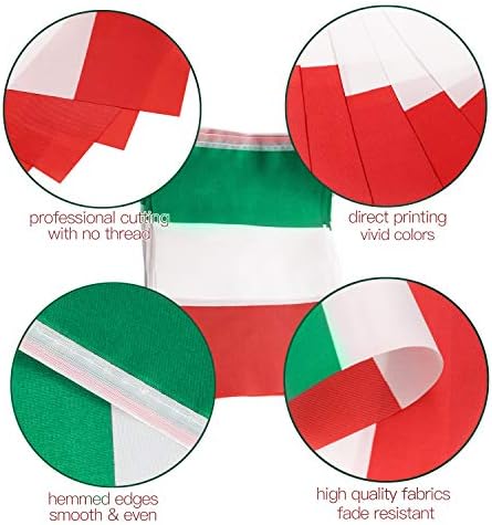 Anley Olaszország olasz Köztársaság String Zászló Zászlók - Hazafias Események június 2 Nemzeti Nap Dekoráció Sport Rács - 33 Láb