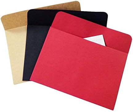 Ajándék Borítékok, 5db/Sok Fekete Piros Kraft Papír Borítékok DIY Többfunkciós Kártya Scrapbooking Ajándék (Kraft)