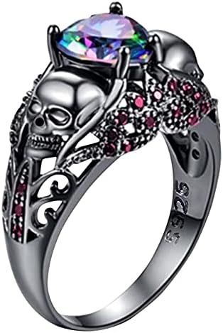2023 Új Kreatív Divat Gyűrű Ajándék Gyűrűk Férfi Női Gyűrű Személyiség Gyűrűk Gyanta Kristály Gyűrű (Sokszínű, 7)